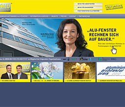 Neues Werbesujet auf www.alufenster.at