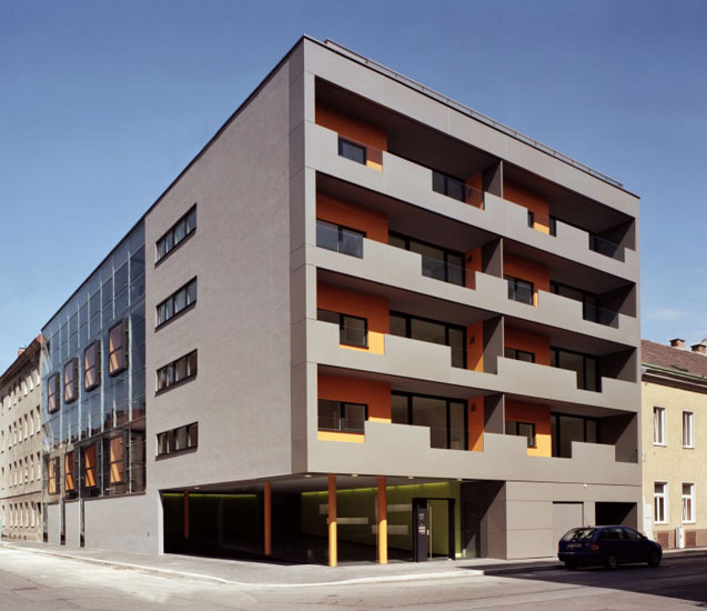 Mehrfamilienhaus in Wien 21 . Architektin Patricia Zacek 